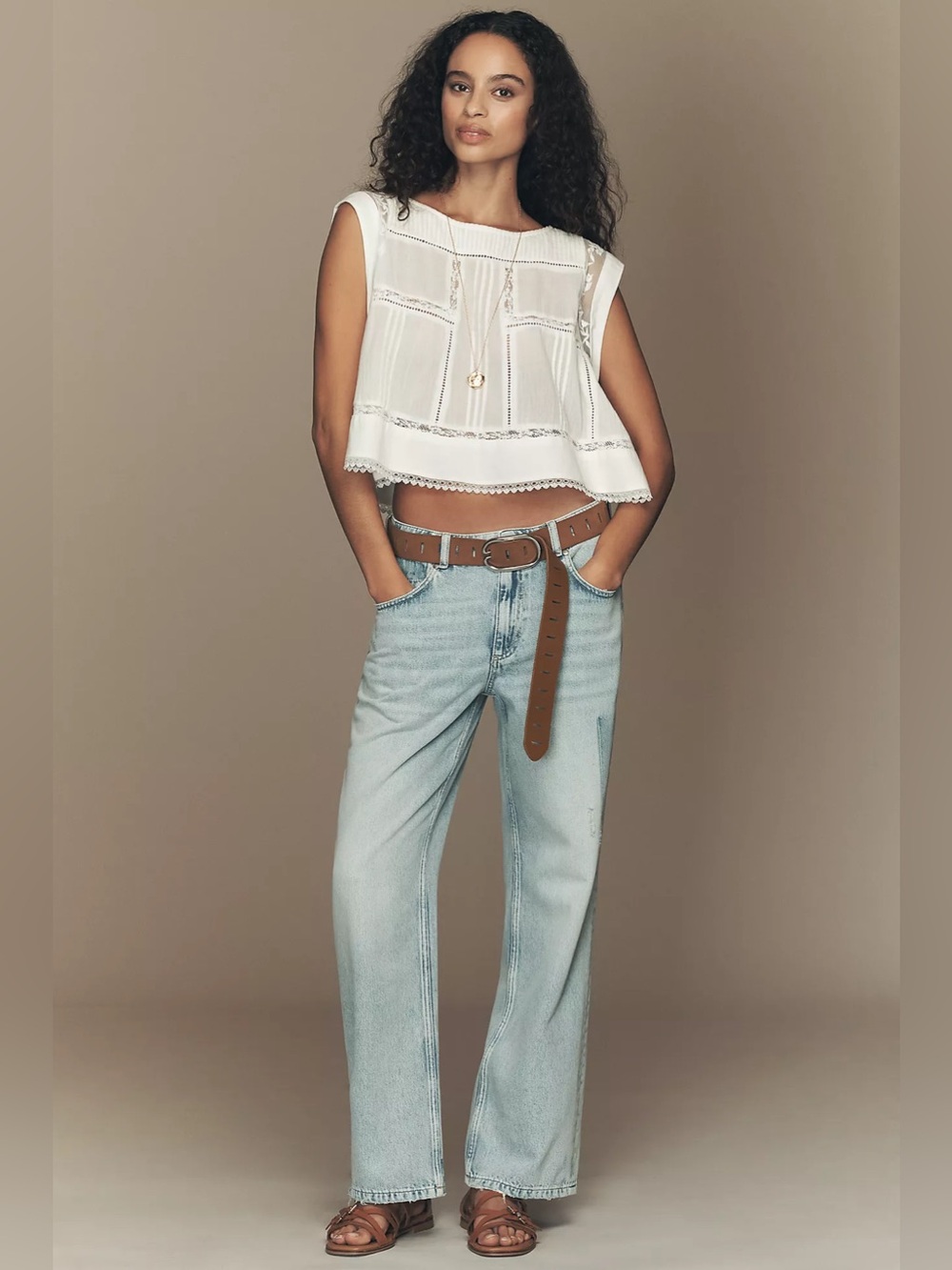 NWT Anthropologie Pilcro Reworked Mid-Rise Relaxed Straight-Leg Jeans Size 27 P